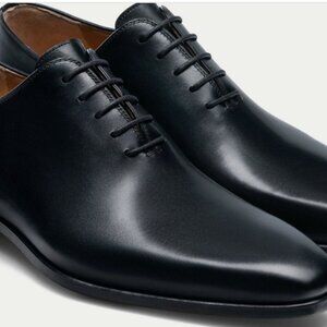 Magnanni 9.5 Cruz Black Leather Oxford Lace Up Shoe Italian Bologna Construction